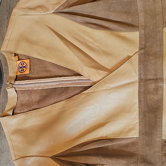 Tory Burch Tan Lamb Leather Dress Size 4 - Picture 3 of 10